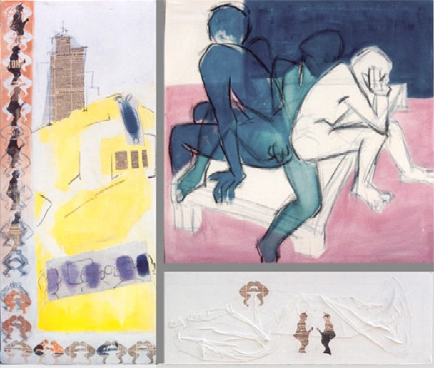 leibesübung 6 tryptichon collage